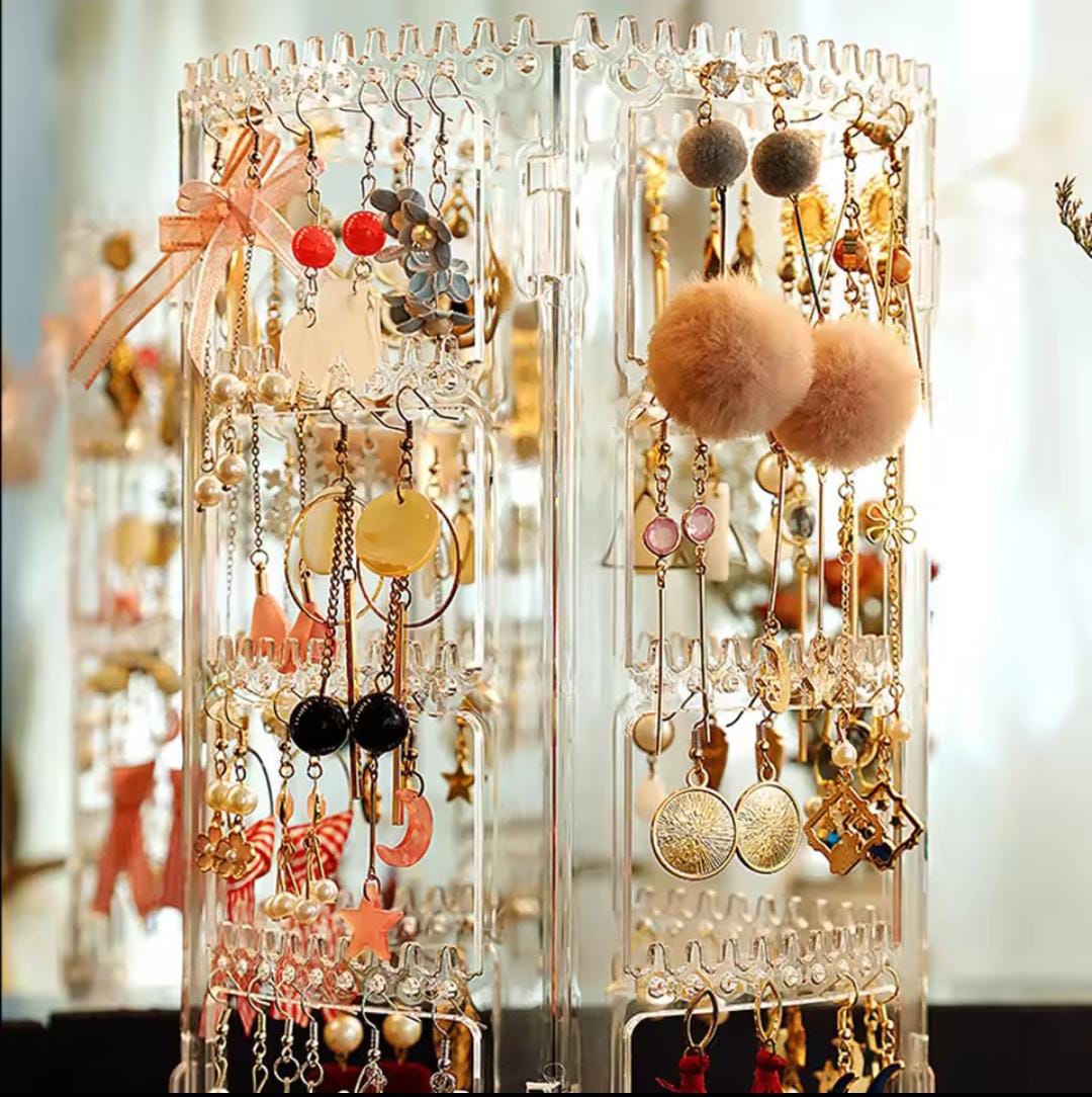 360° Rotating Luxury Earrings Organizer