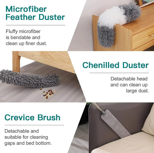 3 In 1 Adjustable Microfiber Duster