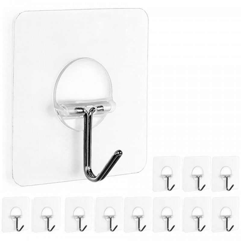 12Pc Adhesive Single Hook