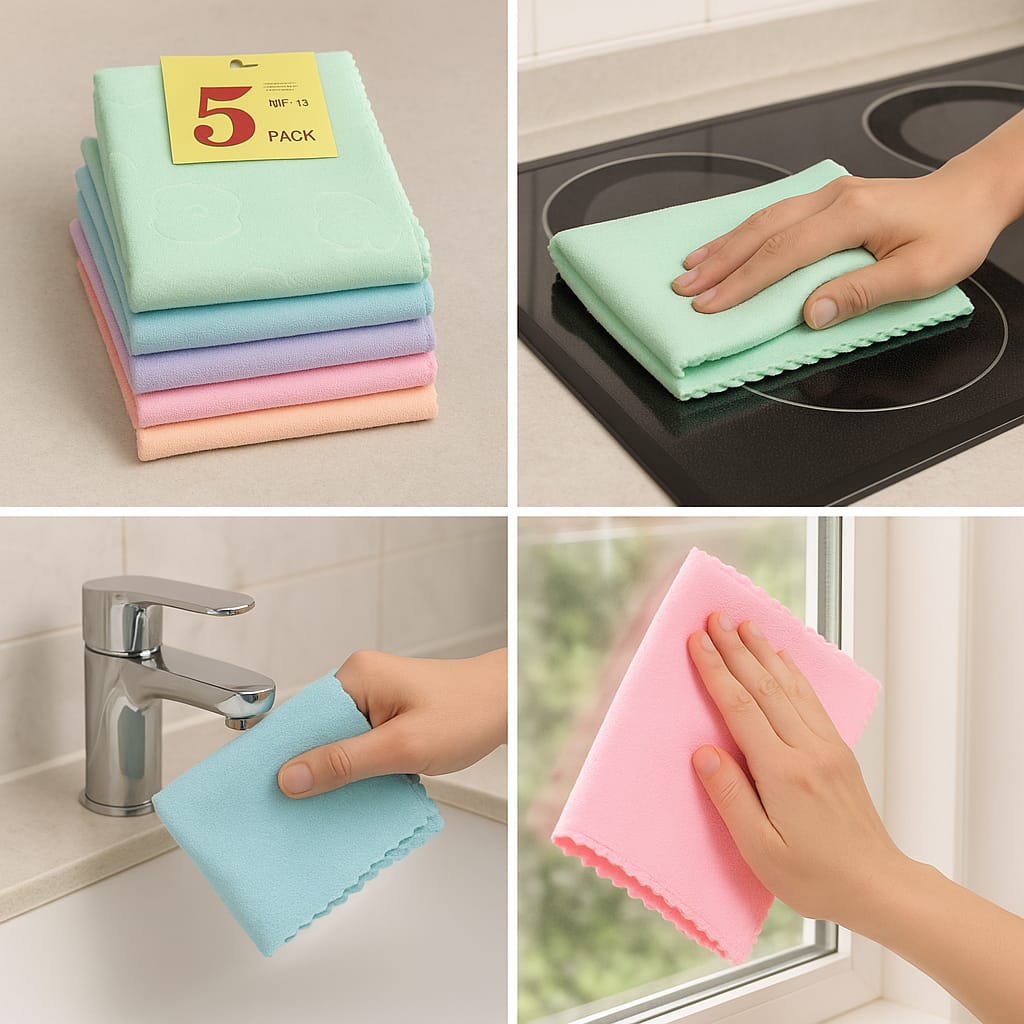 5Pcs Cleaning Towel