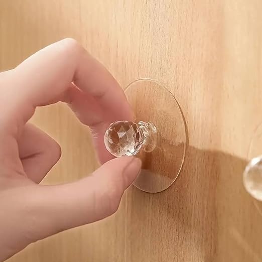 6Pcs Diamond Crystal Shaped Strong Sticker