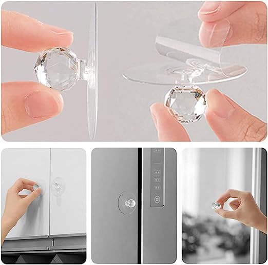 6Pcs Diamond Crystal Shaped Strong Sticker