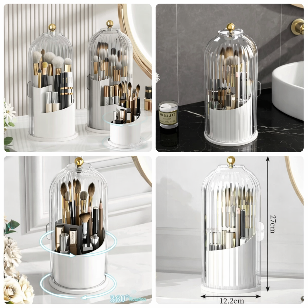 Dustproof Rotating Luxury Brush Holder