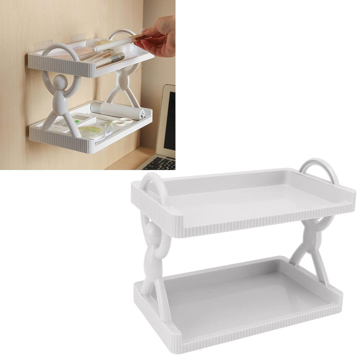 2L Self-adhesive Wall-Mounted Character Shelf