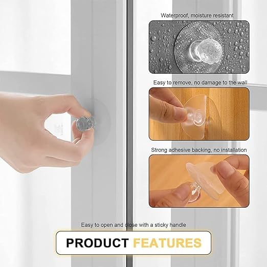 6Pcs Diamond Crystal Shaped Strong Sticker