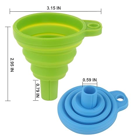 3 Pieces Collapsible Silicone Funnel