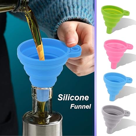 3 Pieces Collapsible Silicone Funnel