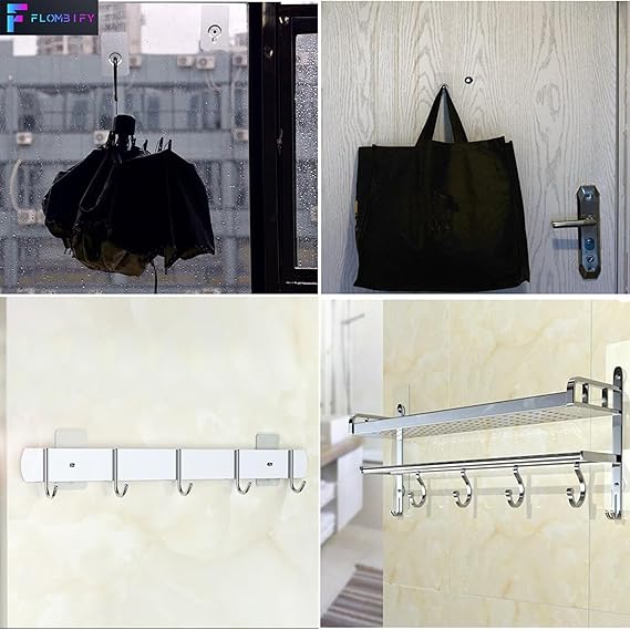 6Pcs Self Adhesive Strong Nail Free Hanging