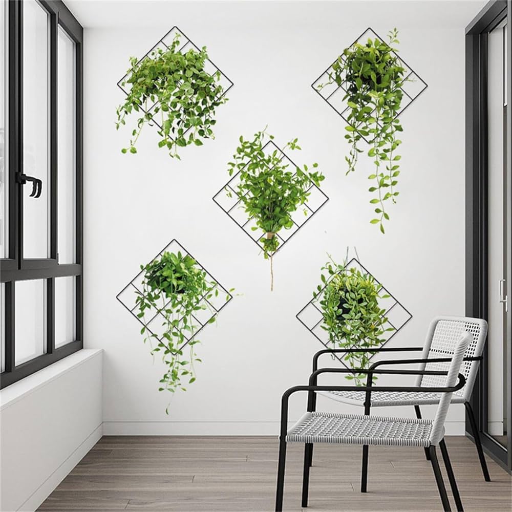 3D Green Plant Wall Sticker