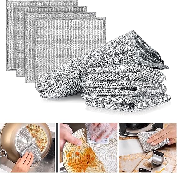 10pcs Multipurpose Wire Dishwashing Rags