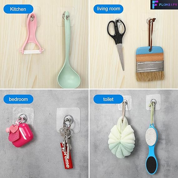 6Pcs Self Adhesive Strong Nail Free Hanging
