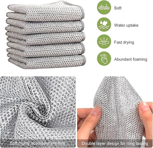 10pcs Multipurpose Wire Dishwashing Rags