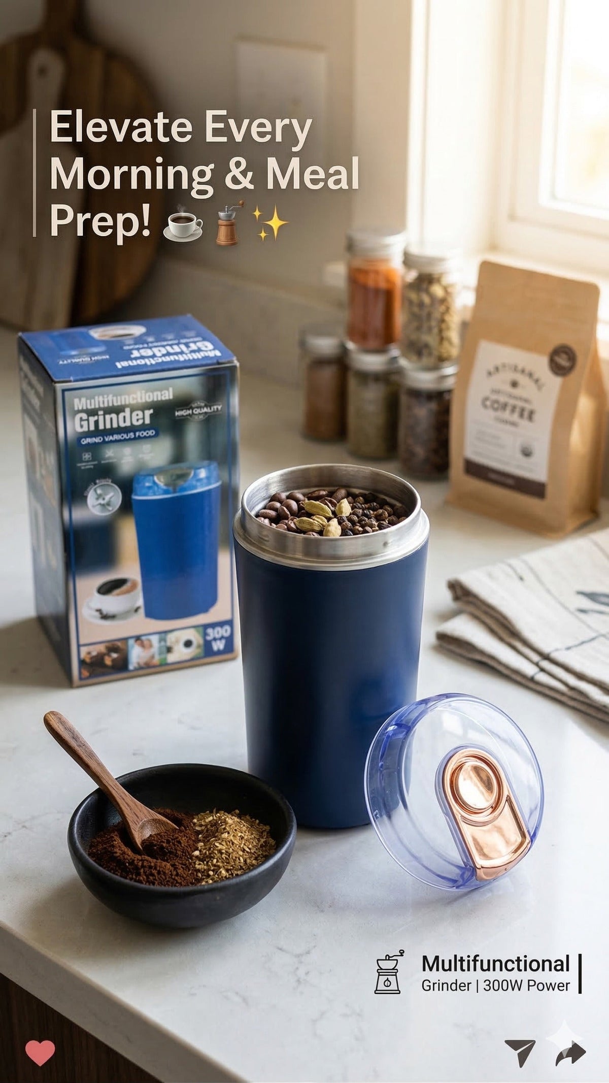 Blue Masala Grinder