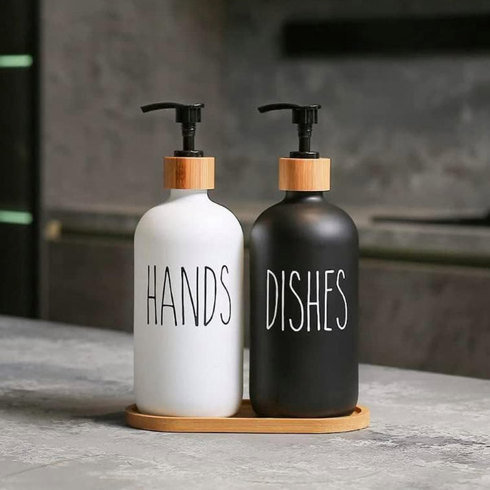 Luxury Dual Soap Dispenser Set with Tray