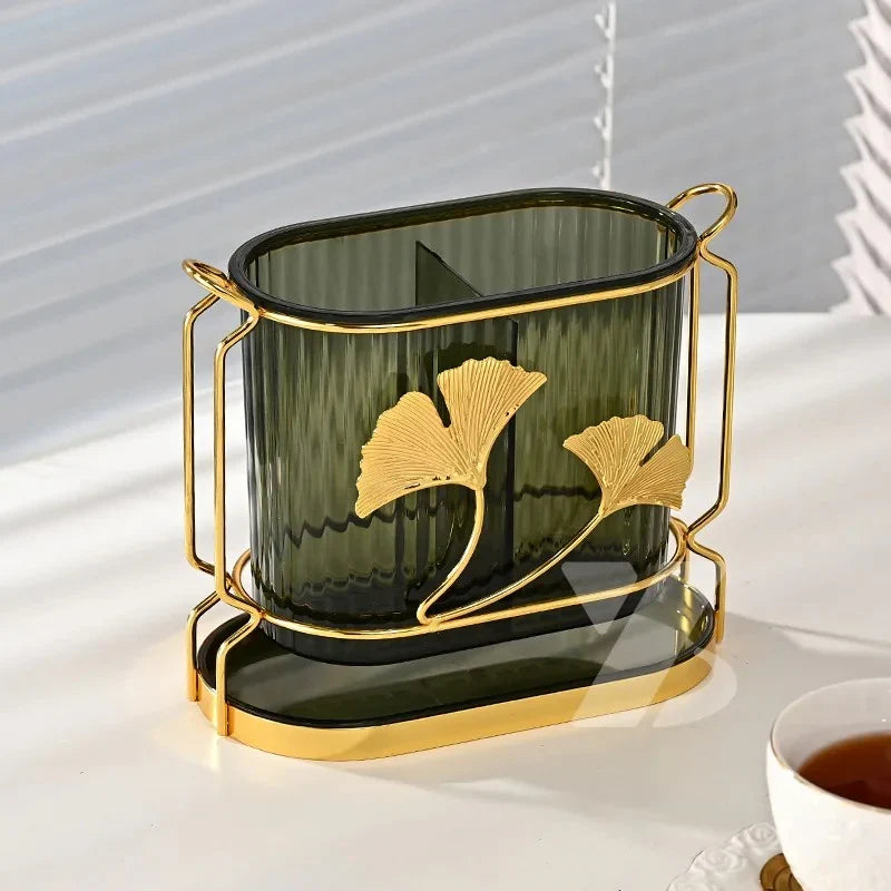 Luxury Glass Cutlery Holder