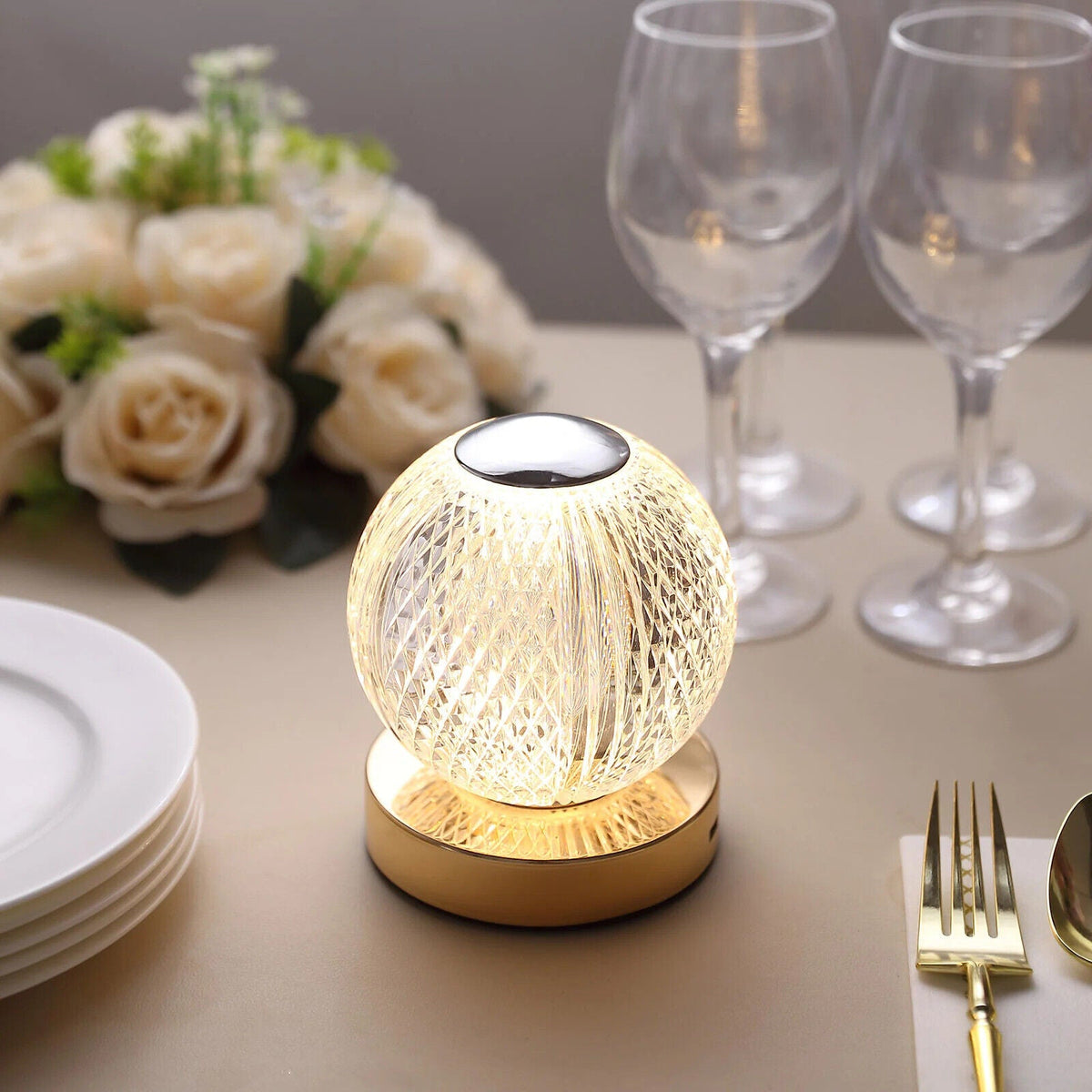 Mini Round Ball Acrylic Crystal LED Lamp