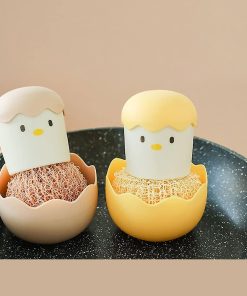 Novelty Cute Egg Kitchen Cleaning Brush Durable Easy-To-Clean Fiber