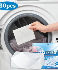 30 PCS Laundry Tablets Lazy Laundry Bubble Sheet, Laundry Paper Laundry Bubble Paper