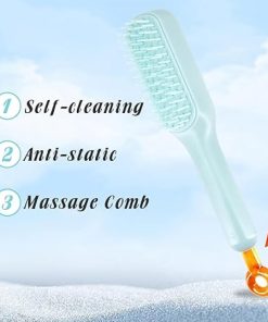 Buy 1 Get 1 Free Click Cleaning Telescopic Hair Comb, Anti-Static Telescopic Hairbrush