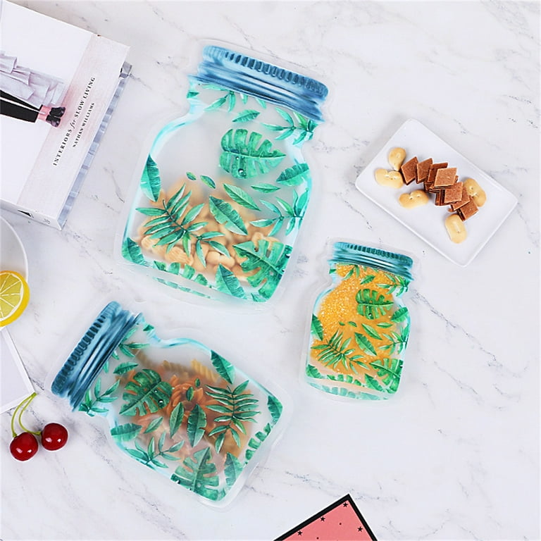 Pack Of 12 JAR ZIPPER BAG FOOD STORAGE PACKAGE BAG WATERPROOF/SEAL FRESH FOOD BAG REUSABLE ZIP BAG