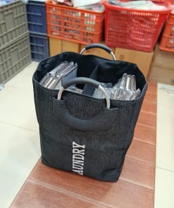 2in1 Foldable Laundry Basket with Aluminium Handle